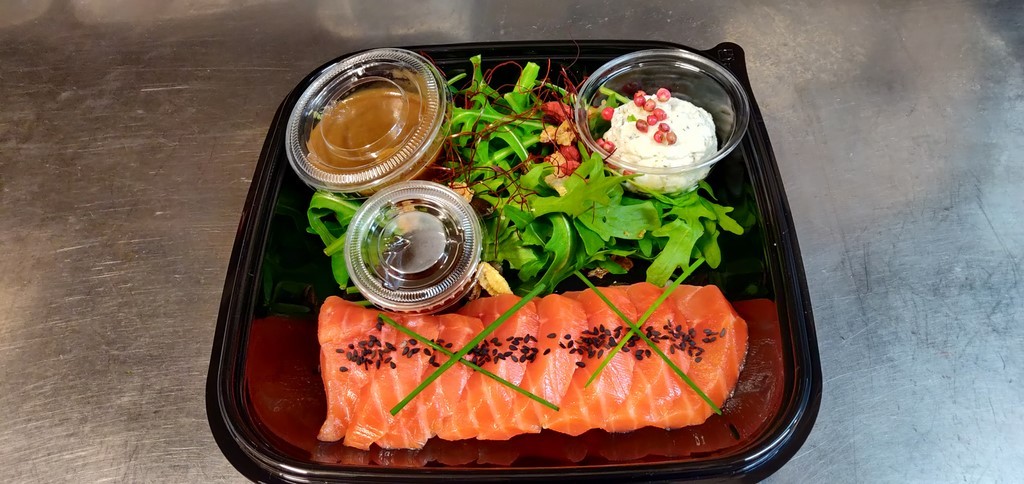 Sashimi de saumon à emporter