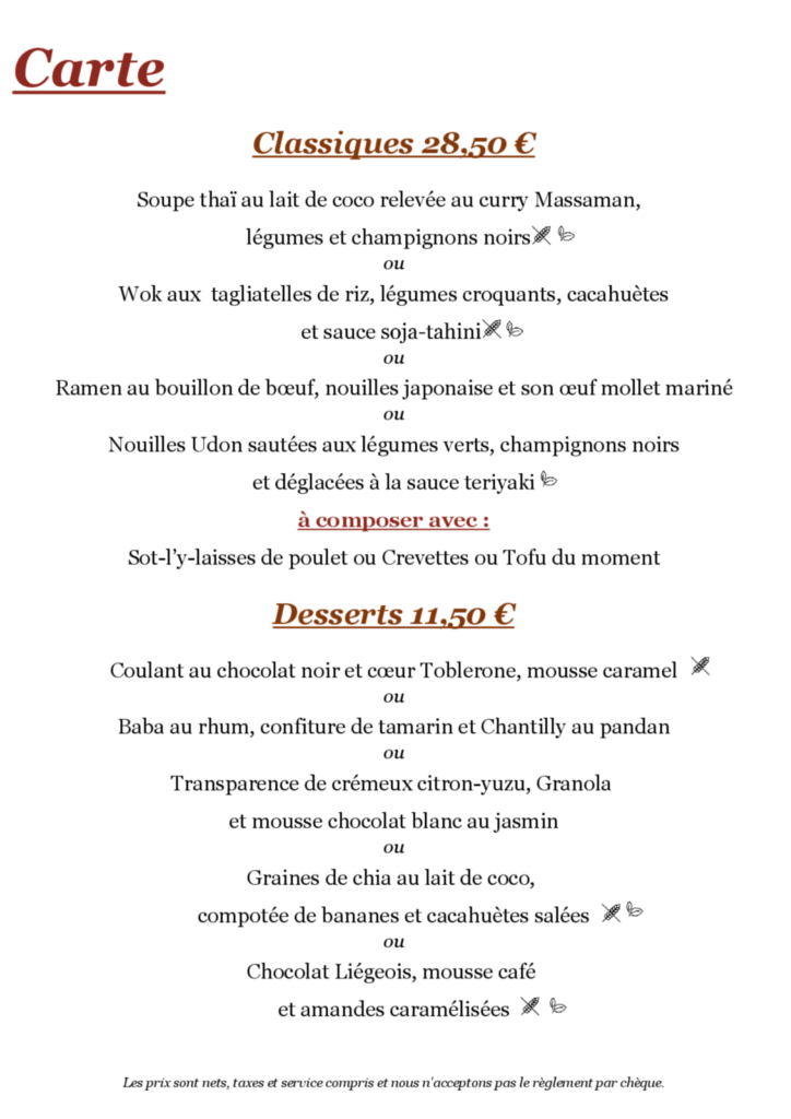 Les grande salades et entrées